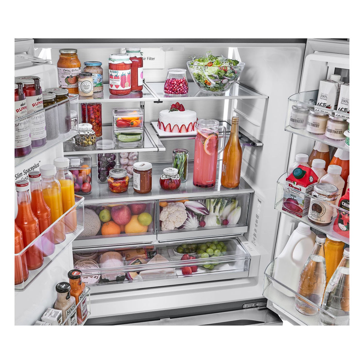 LG 35.75" 31 Cu.Ft. Stainless Steel Smart Mirror InstaView™ Door-in-Door® French Door Refrigerator - LRYKS3106S