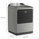 Maytag Radiant Silver Smart Steam Electric Dryer ( 7.4 Cu. Ft.) with Pet Pro System - YMED7205RR