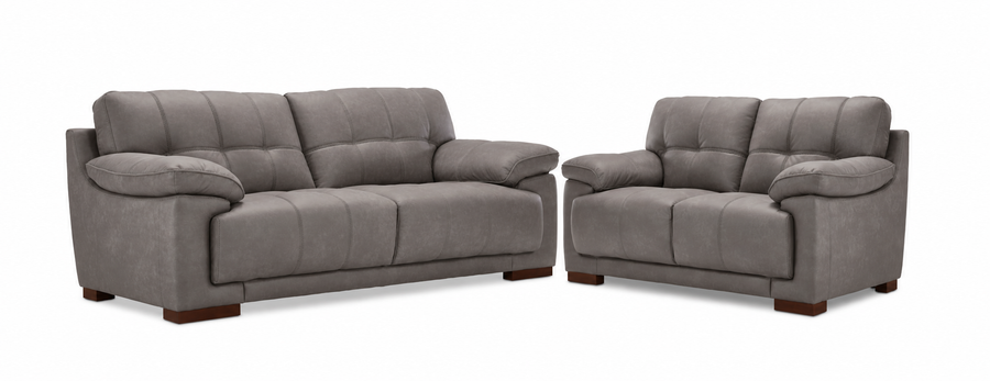 Modena Sofa and Loveseat Set - Mink