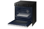 Samsung BESPOKE White Glass 30" True Convection Slide In Range with Oven Camera (6.3cu.ft.) - NSE6DB870012AC