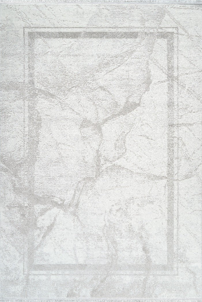 L2 Decor Karizma Area Rug 5' x 8' with Underpad - Grey, White