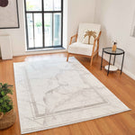 L2 Decor Karizma Area Rug 5' x 8' with Underpad - Grey, White