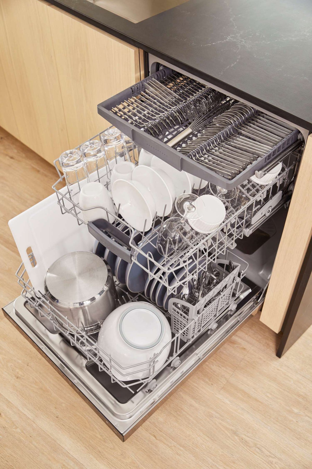 Bosch Stainless Steel Kitchen Package with Refrigerator, Electric Range & Built-In Dishwasher