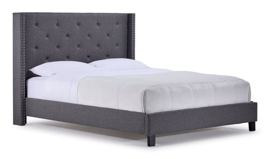 Audrey 3-Piece King Bed - Dark Grey