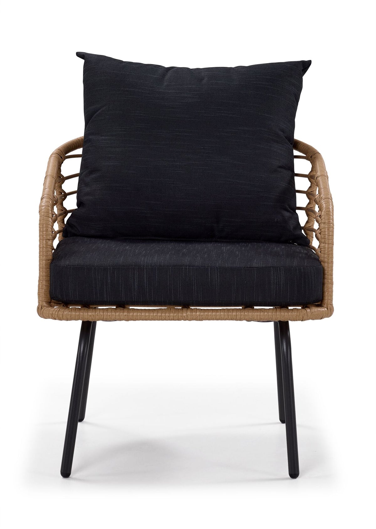 Belize 4 - Piece Outdoor Conversation Set - Beige & Black