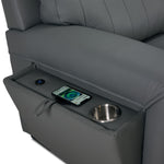 Benevento Leather Chair - Steel