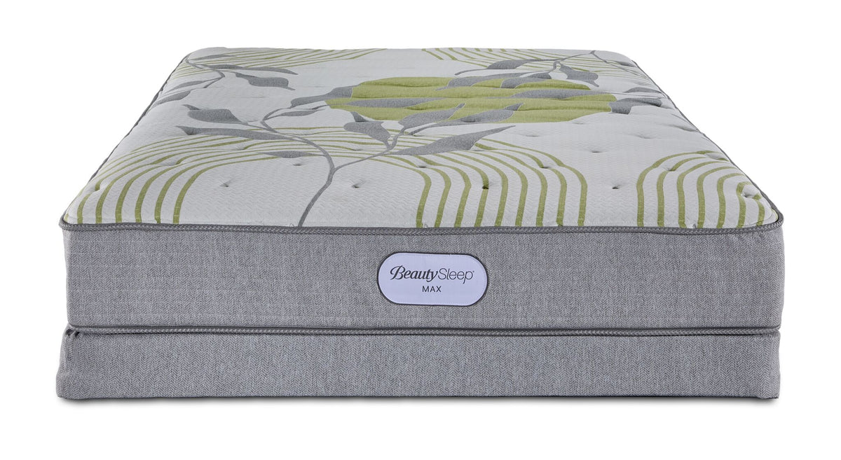 BeautySleep Max Calm Tight Top Firm Twin Mattress and Low Profile Boxspring Set
