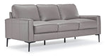 Chito Leather Sofa - Cloud Grey