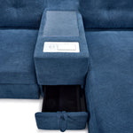 Feeling Connected - Connex 6-Piece Modular Sectional with Drawer Console - Blue