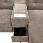 Feeling Connected - Connex 3-Piece Modular Sectional with Chaise and Drawer Console -Beige