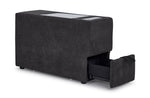 Feeling Connected - Connex 3-Piece Modular Sectional with Chaise and Drawer Console - Dark Grey