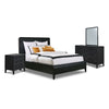 In Harmony - Elure 6 - Piece King Waterfall Panel Bedroom Set - Peppercorn