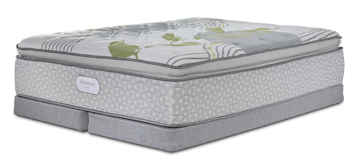 Beautyrest Max+ Essence Euro Top Plush King Mattress and Low Profile Split Boxspring Set