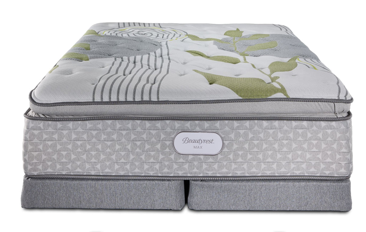 Beautyrest Max+ Essence Euro Top Plush King Mattress and Low Profile Split Boxspring Set