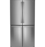 GE Profile 35.75" 28.4 Cu. Ft. Stainless Steel 4-Door French Door Refrigerator - PAD28BYTFS