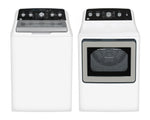 GE White Top Load Washer (4.9 Cu. Ft.) & Gas Dryer with SaniFresh Cycle (7.2 cu.ft.) - GTW491BMRWS/GTD49GBMRWS
