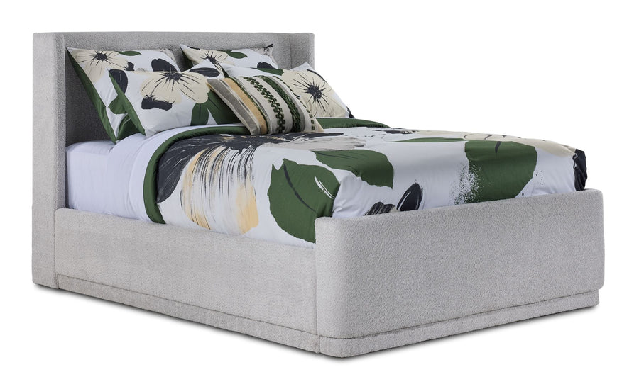 In Full Bloom - Hallie 3-Piece Queen Upholstered Bed - Light Grey
