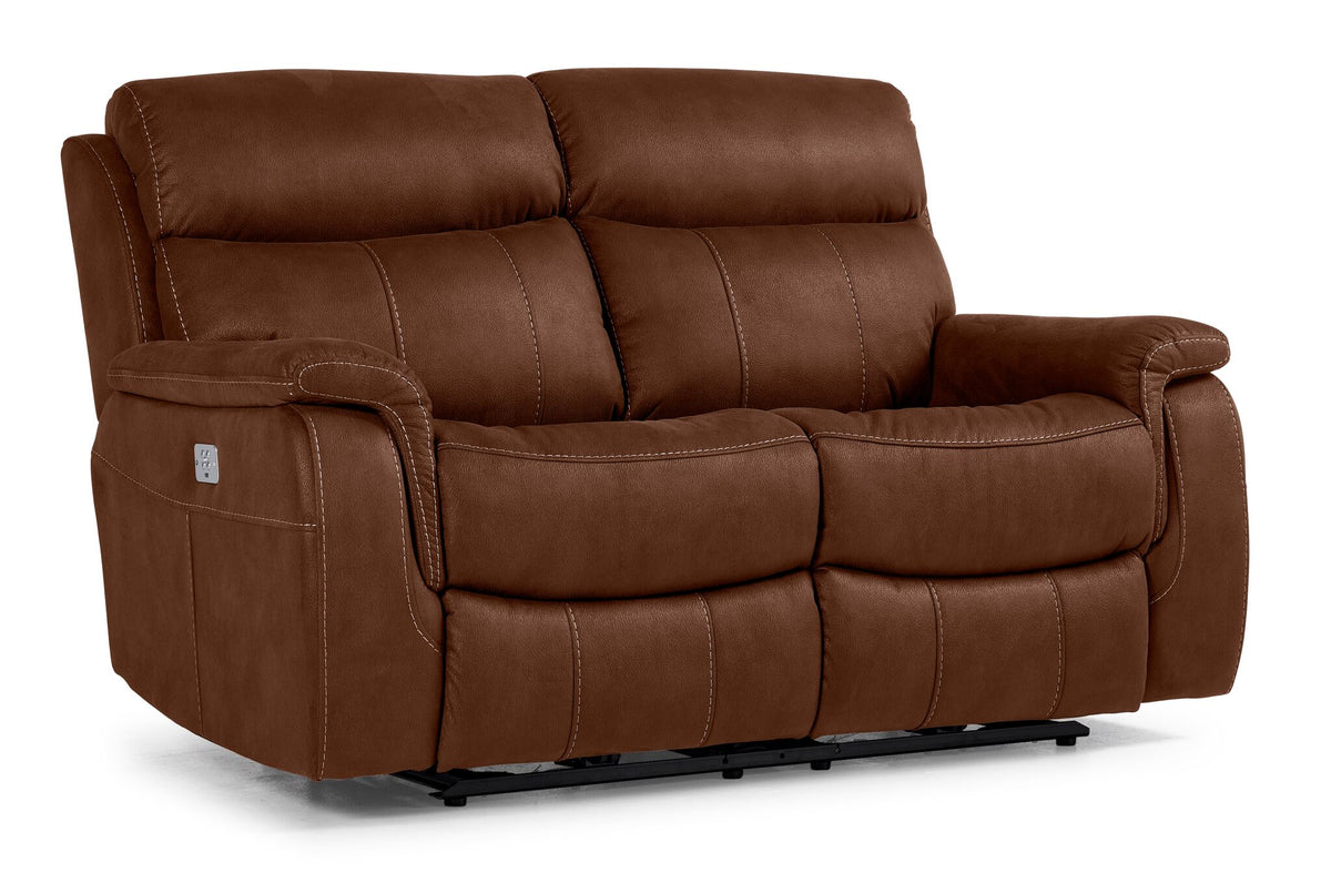 Haven Dual Power Reclining Loveseat - Mocha