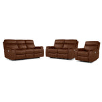 Haven Dual Power Reclining Sofa, Loveseat and Recliner Set - Mocha