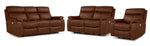 Haven Dual Power Reclining Sofa, Loveseat and Recliner Set - Mocha