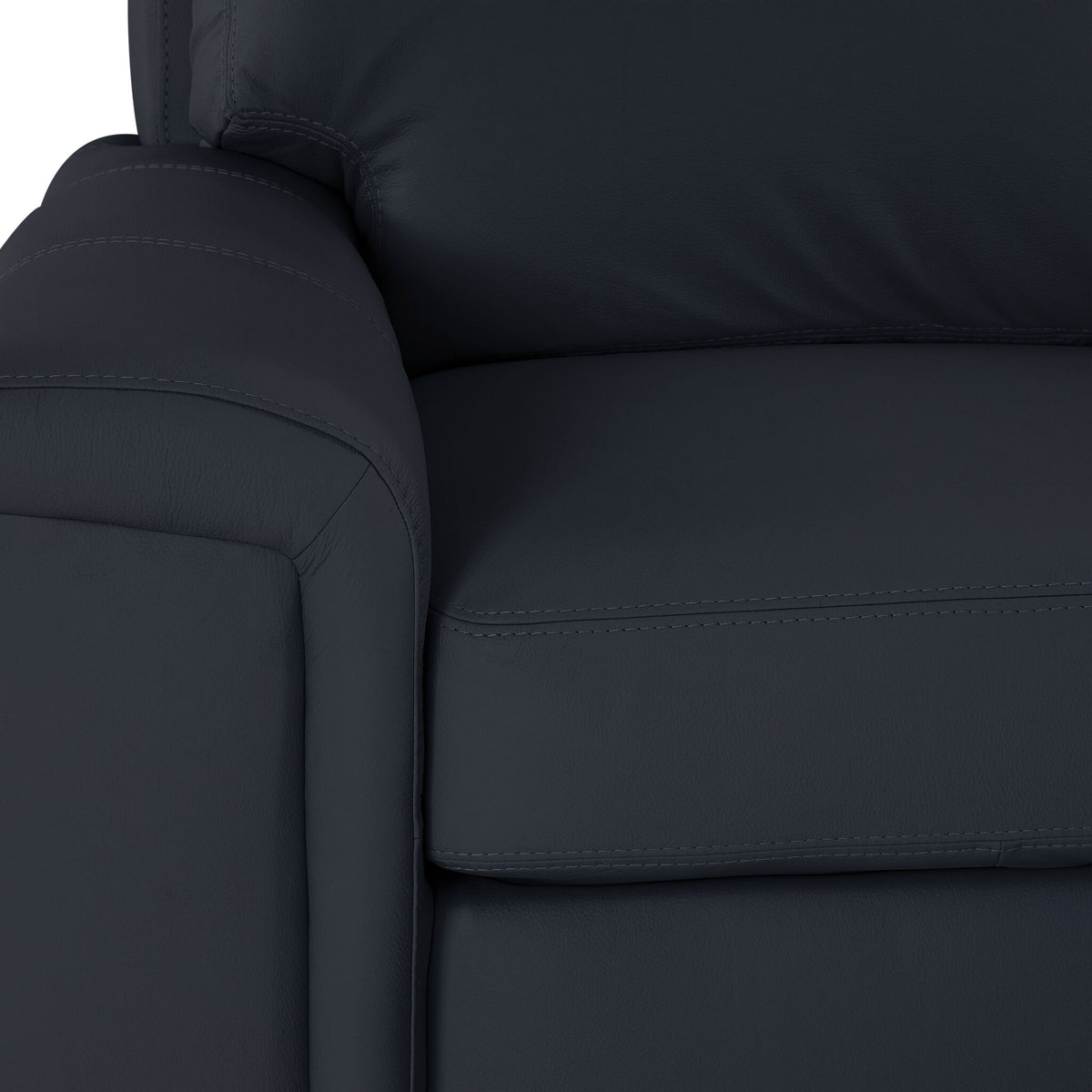 Icon Leather 2-Piece Sectional with Right Facing Chaise - Navy