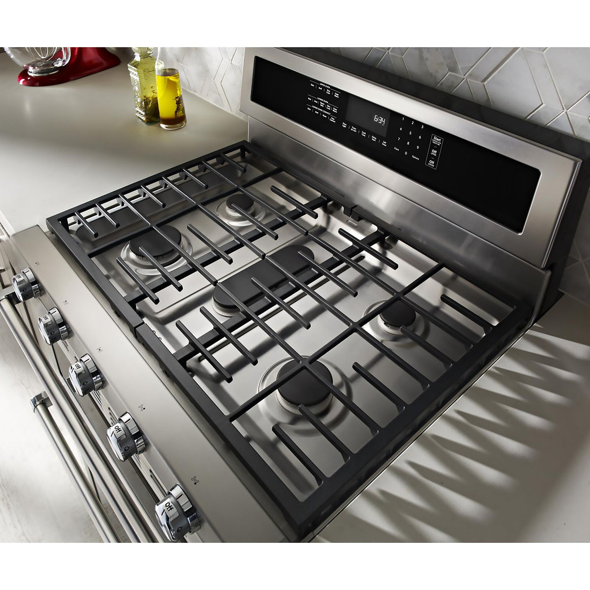 KitchenAid Stainless Steel Dual-Fuel Double Convection Range (6.7 Cu. Ft.) - KFDD500ESS