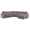 Madison 6-Piece Dual Power Reclining Sectional with Right-Facing Chaise - Brown