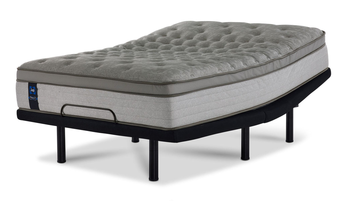 Sealy Posturepedic® Plus Sterling Milana II Luxury Plush Eurotop Full Mattress and L2 Motion Pro Adjustable Base