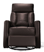Mustang Swivel Glider Power Recliner - Dark Brown