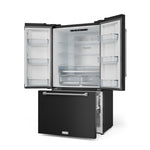 Thor Kitchen - Gordon Ramsay Collection 36" 20.3 Cu. Ft. Matte Black Counter-Depth French Door Refrigerator with Ice Maker - RF3621CTD00-SS