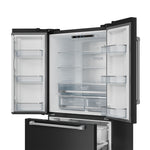 Thor Kitchen - Gordon Ramsay Collection 36" 20.3 Cu. Ft. Matte Black Counter-Depth French Door Refrigerator with Ice Maker - RF3621CTD00-SS