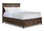 Rossco 6-Piece King Storage Bedroom Package - Rustic Oak