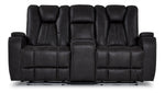 San Antonio Dual Power Reclining Loveseat with Console - Grey