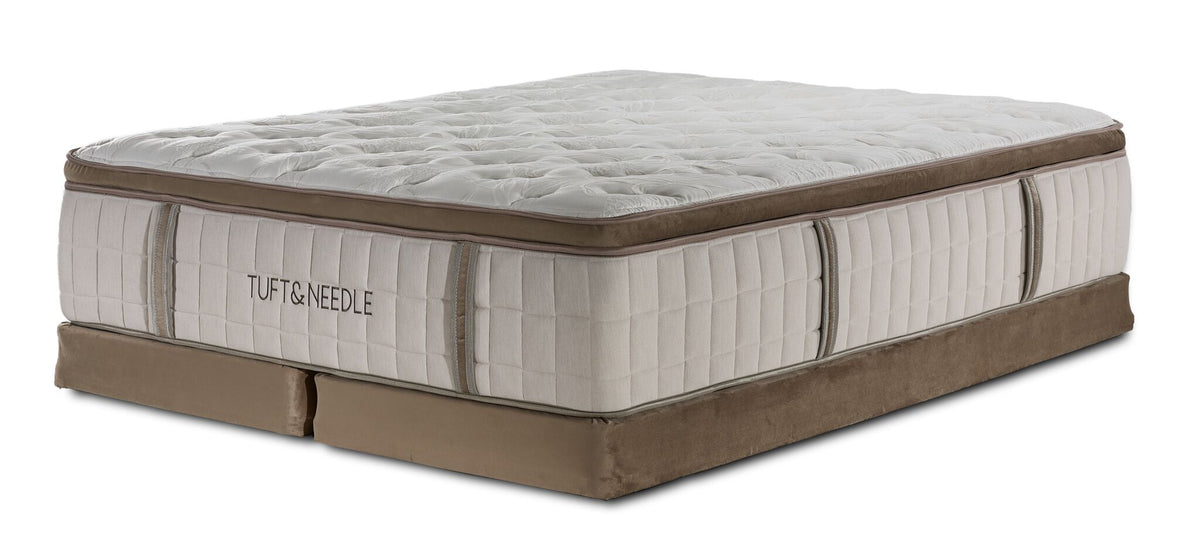 Tuft & Needle Stitch Super Pillow Top Plush Queen Mattress and Low Profile Split Boxspring Set