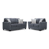 Tilley Sofa and Loveseat Set - Charcoal