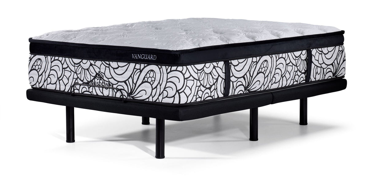 Kingsdown Vanguard Medium Euro Top King Mattress and L2 Motion Pro Adjustable Base