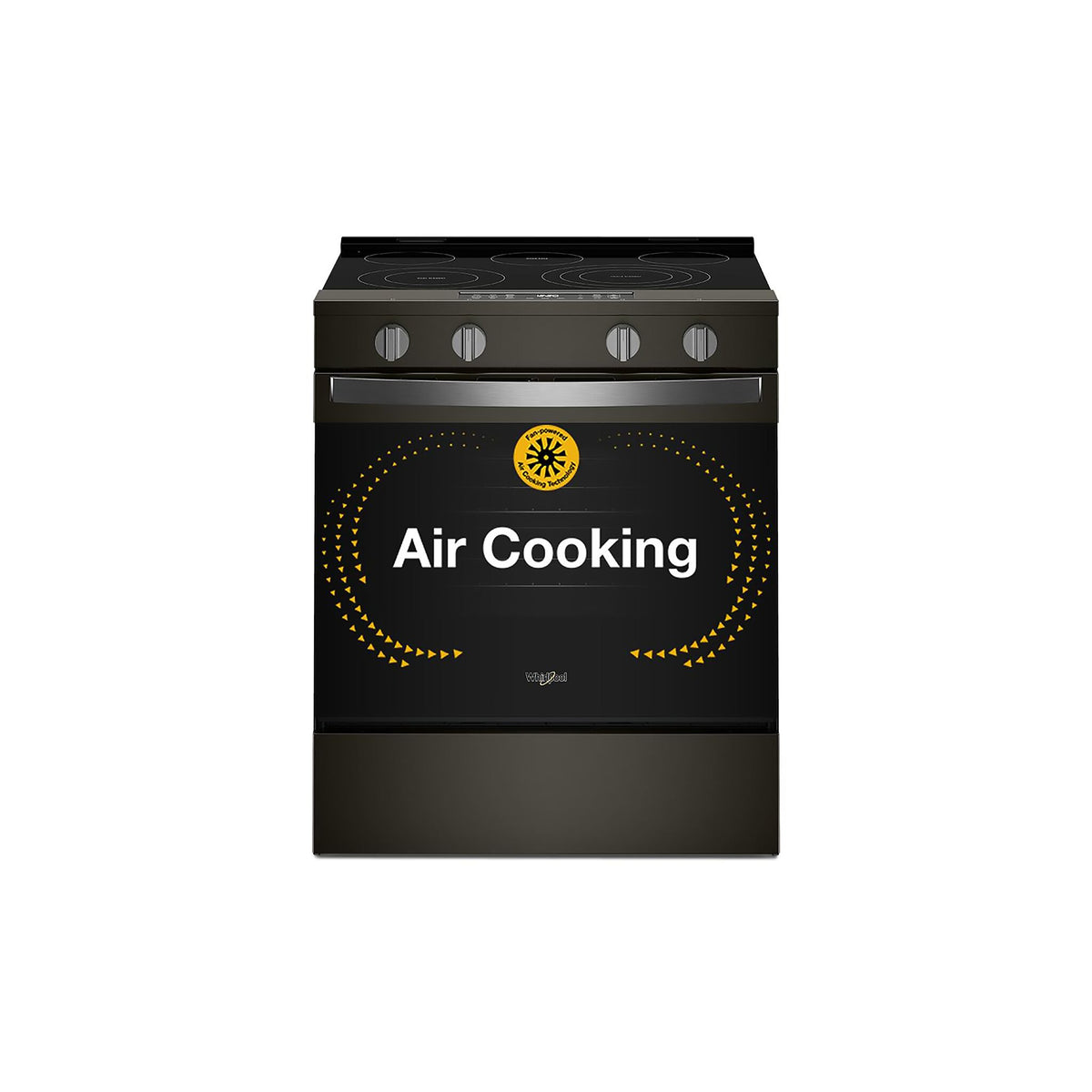 Whirlpool Black-on-Stainless Slide-In Gas Convection Range (5 cu.ft.) - WSGS5030SV--