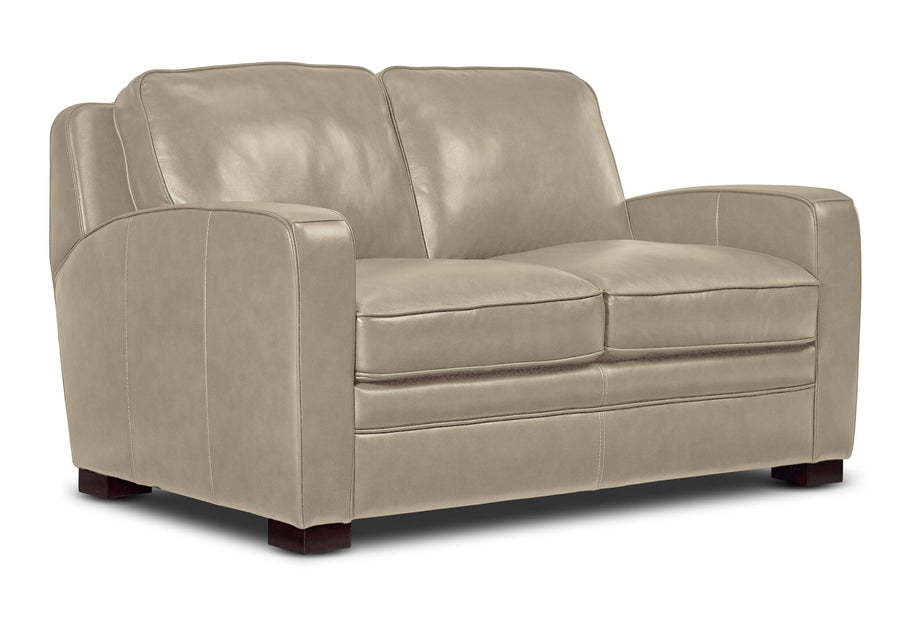 Wilmington Leather Loveseat - Ivory