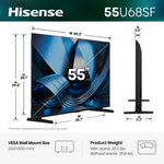 Hisense 55" QLED Mini-LED AI TV 144Hz - Fire TV - 55U68SF--