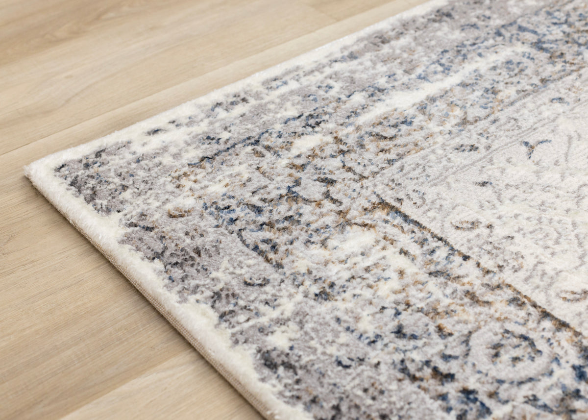 Chateau Charm 5'3" x 7'7" Elegant Classic Area Rug - Grey, Beige
