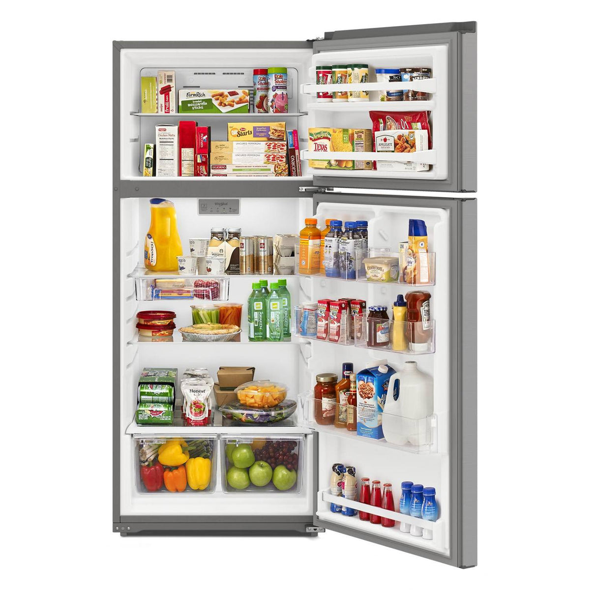 Whirlpool 30.5" 16.3 Cu. Ft. Stainless Steel Top-Freezer Refrigerator - WRTX5028PM