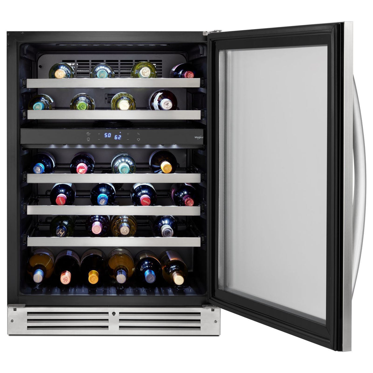 Whirlpool Stainless Steel Undercounter Wine Center (46 Bottles) - WUW55X24HS