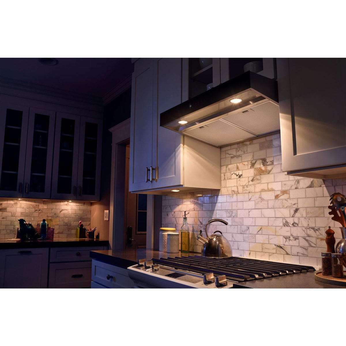 Whirlpool Black Glass 30" 350 CFM Under-the-Cabinet Range Hood with Boost Function - WVU57UC0FS