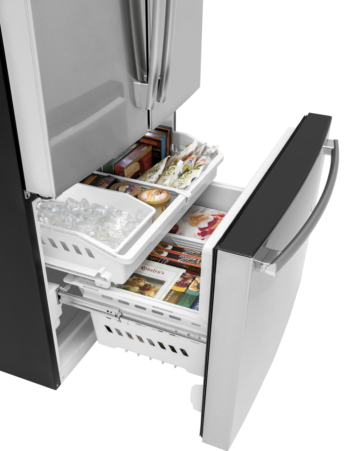 GE 35.75" 26.7 Cu. Ft. Fingerprint Resistant Stainless Steel French Door Refrigerator - GNE27JYMFS