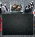 GE Black on Black 30" Electric Cooktop - JP3030DJBB