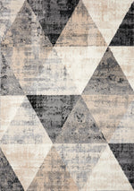 Siecle Triangle Shapes Area Rug - 3' X 5' - Cream/Beige