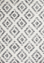 Meridian Diamond Distressed Area Rug - 8' X 11' - Grey