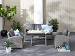 Maldives Outdoor 4-Piece Conversation Set - Grey