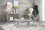 Liana 47" Sofa Table - Glass and Stainless Steel