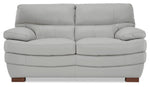 Francavilla Leather Loveseat - Light Grey